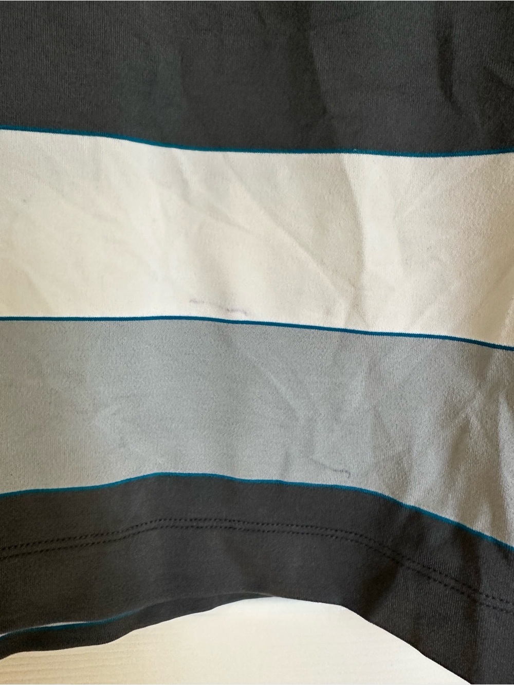 Nike Golf Dri-FIT striped polo shirt Large White Blue and Gray - Picture 3 of 4
